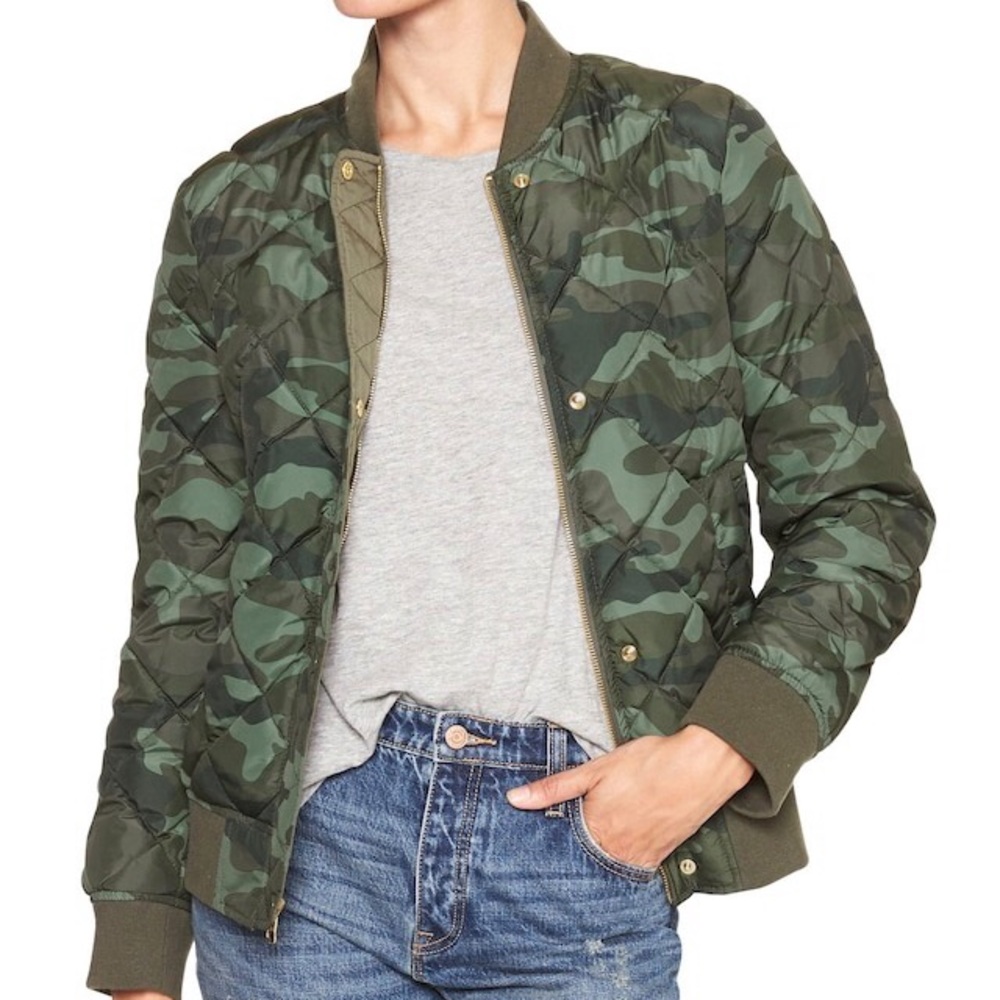 GAP Reversible Camo Utility Bomber Jacket Coat